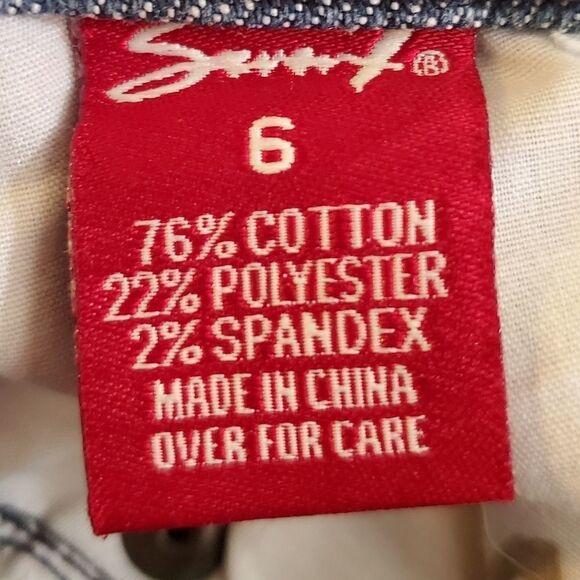 🔸️HOST PICK Anthro Seven7 Blue Decorative Back Pockets Jeans Size 6/28 - Picture 12 of 13